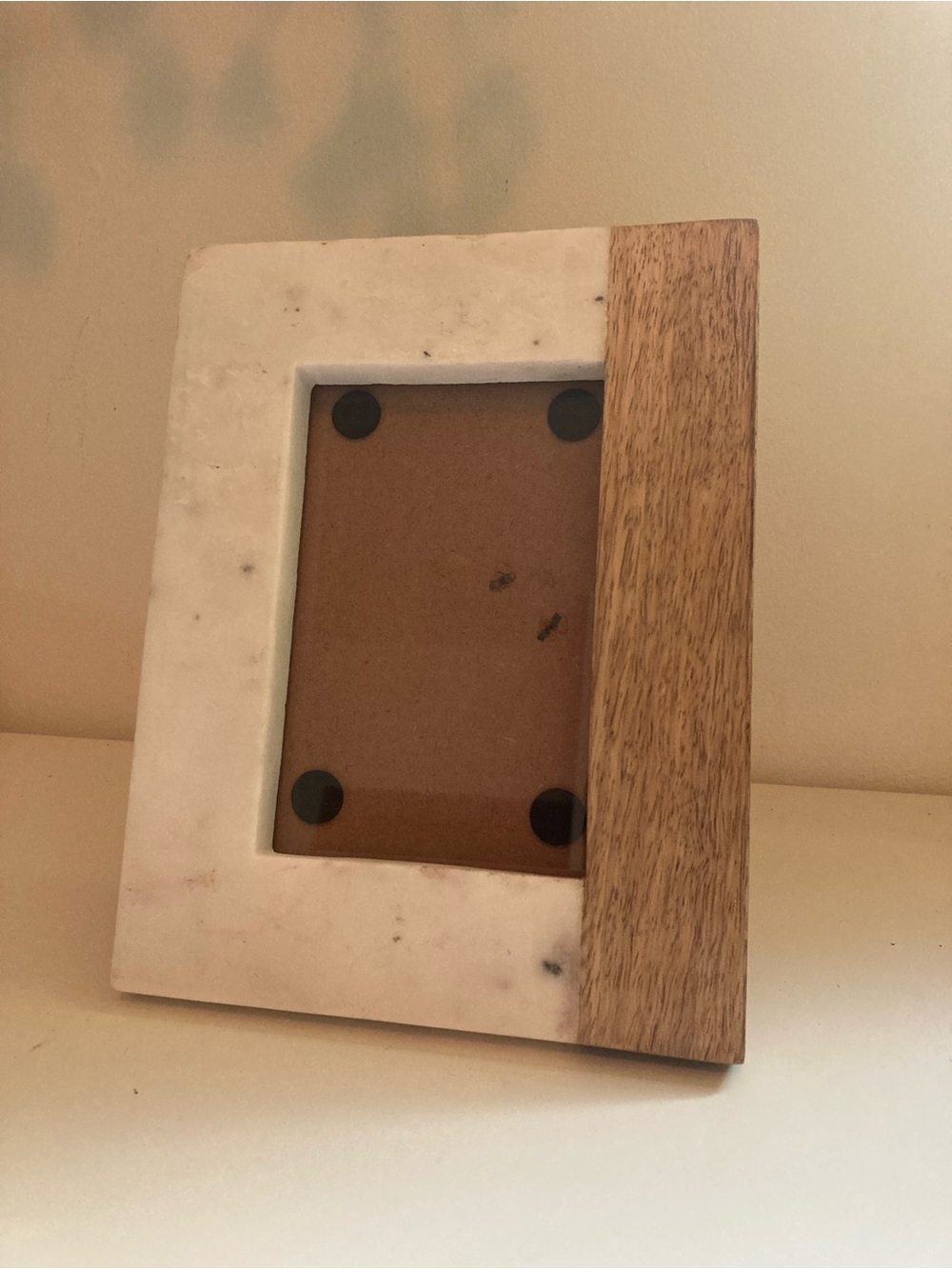 Marble and wood frame